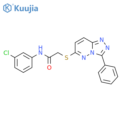N-(3-chlorophenyl)-2-({3-phenyl-1,2,4triazolo4,3-bpyridazin-6-yl}sulfanyl)acetamide structure