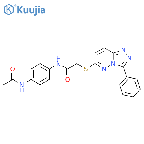 N-(4-acetamidophenyl)-2-({3-phenyl-1,2,4triazolo4,3-bpyridazin-6-yl}sulfanyl)acetamide structure