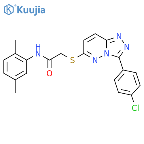 2-{3-(4-chlorophenyl)-1,2,4triazolo4,3-bpyridazin-6-ylsulfanyl}-N-(2,5-dimethylphenyl)acetamide structure