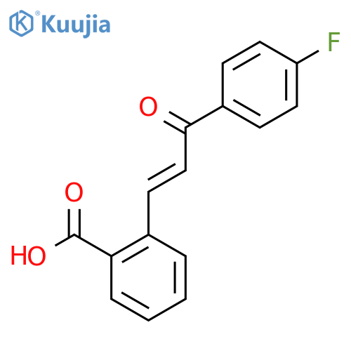 2-(1E)-3-(4-fluorophenyl)-3-oxoprop-1-en-1-ylbenzoic acid structure