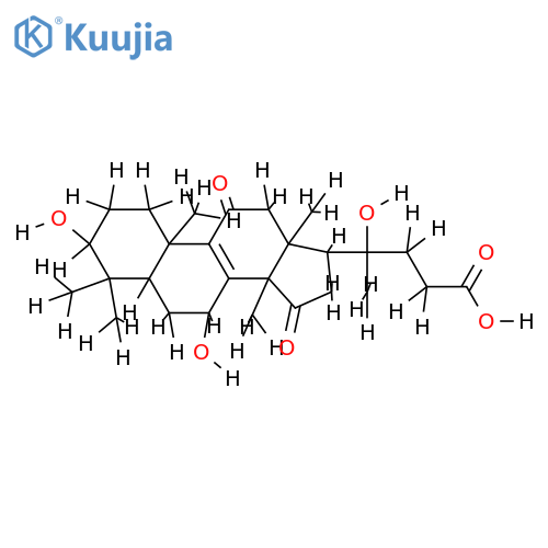 (20xi)-3beta,7beta,20-trihydroxy-11,15-dioxo-25,26,27-trisnorlanost-8-en-24-oic acid structure