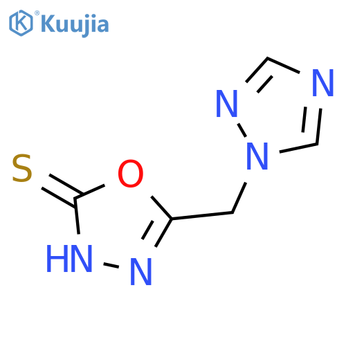 5-(1H-1,2,4-Triazol-1-ylmethyl)-1,3,4-oxadiazole-2-thiol structure