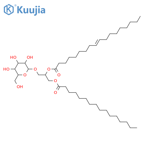 Glycerol 1,2-dialkanoates; Glycerol 1-hexadecanoate 2-(9Z-octadecenoate), 3-O-α-D-Glucopyranoside structure