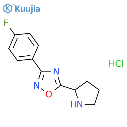 3-(4-Fluorophenyl)-5-pyrrolidin-2-yl-1,2,4-oxadiazole hydrochloride structure