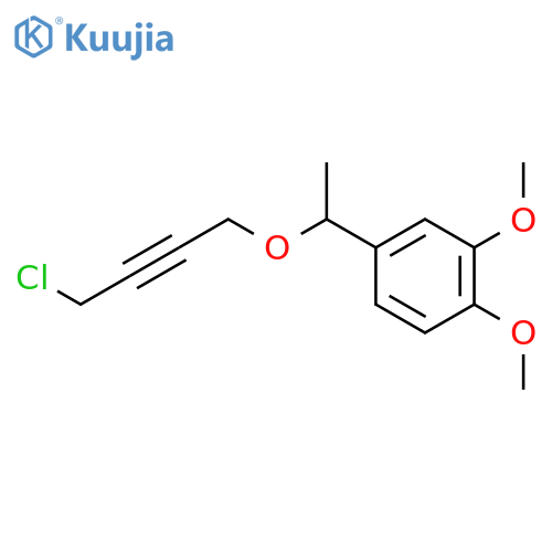 BENZENE, 4-[1-[(4-CHLORO-2-BUTYNYL)OXY]ETHYL]-1,2-DIMETHOXY- structure