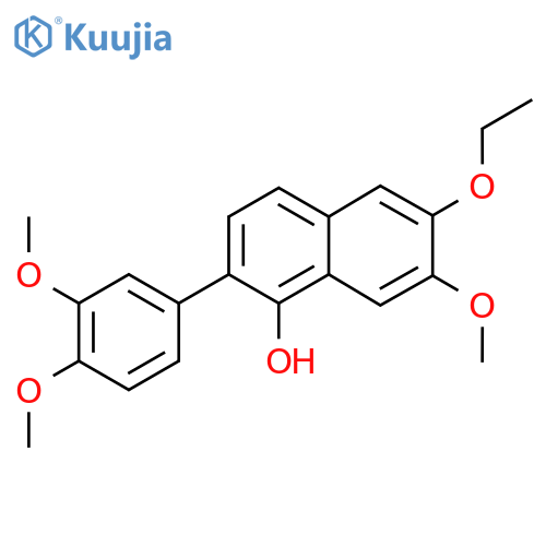 2-(3,4-Dimethoxyphenyl)-6-ethoxy-7-methoxy-1-naphthol structure