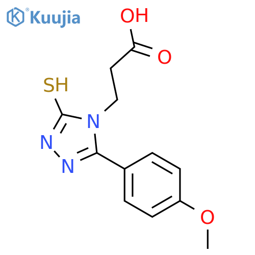 3-3-(4-Methoxyphenyl)-5-sulfanyl-4H-1,2,4-triazol-4-ylpropanoic Acid structure