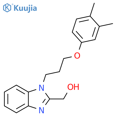 {1-3-(3,4-dimethylphenoxy)propyl-1H-1,3-benzodiazol-2-yl}methanol structure