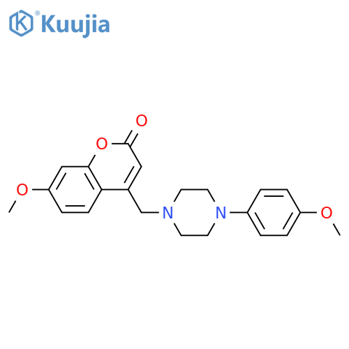 7-methoxy-4-{4-(4-methoxyphenyl)piperazin-1-ylmethyl}-2H-chromen-2-one structure