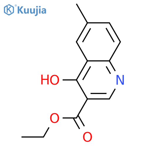 Ethyl 4-hydroxy-6-methylquinoline-3-carboxylate structure