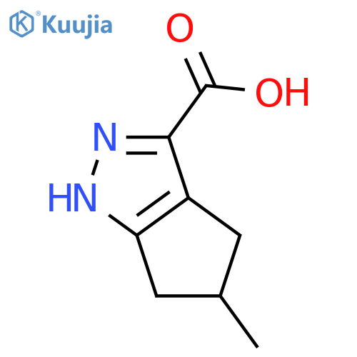 5-methyl-1H,4H,5H,6H-cyclopenta[c]pyrazole-3-carboxylic acid structure