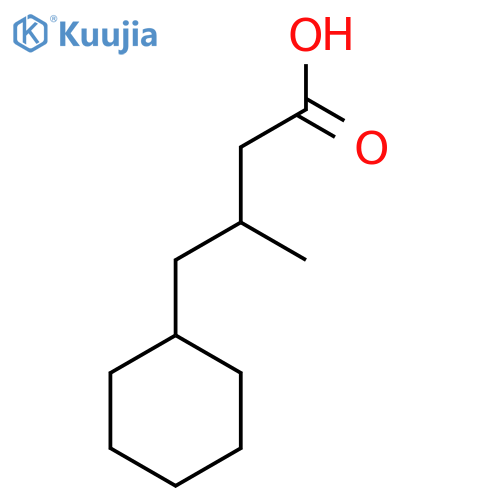 4-cyclohexyl-3-methylbutanoic acid structure