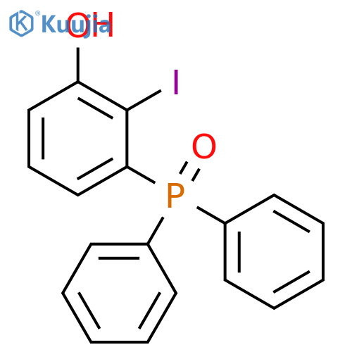 Phenol, 3-(diphenylphosphinyl)-2-iodo- structure