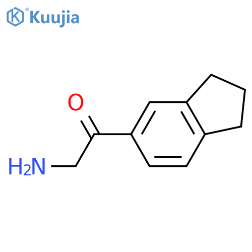 2-amino-1-(2,3-dihydro-1H-inden-5-yl)ethan-1-one structure
