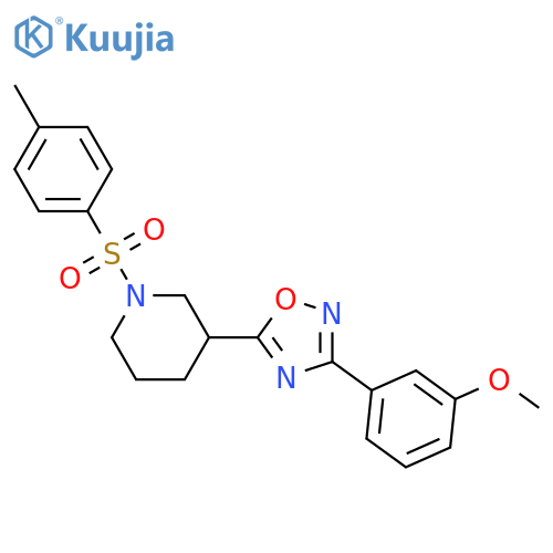 3-3-(3-methoxyphenyl)-1,2,4-oxadiazol-5-yl-1-(4-methylbenzenesulfonyl)piperidine structure