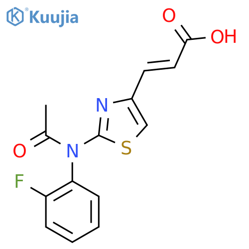 3-{2-N-(2-Fluorophenyl)acetamido-1,3-thiazol-4-yl}prop-2-enoic Acid structure