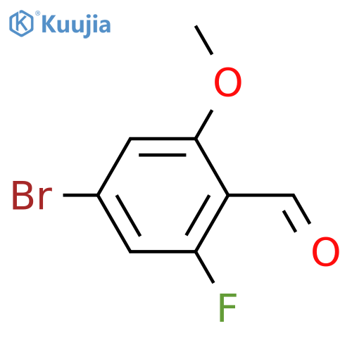 4-Bromo-2-fluoro-6-methoxybenzaldehyde structure