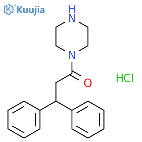 1-(3,3-Diphenylpropionyl)piperazine Hydrochloride structure