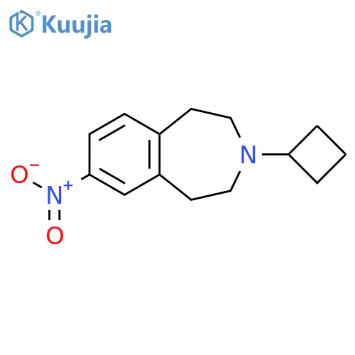 1H-3-BENZAZEPINE, 3-CYCLOBUTYL-2,3,4,5-TETRAHYDRO-7-NITRO- structure