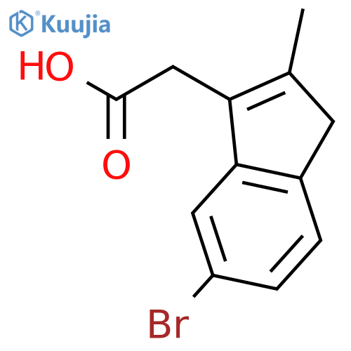 1H-INDENE-3-ACETIC ACID, 5-BROMO-2-METHYL- structure
