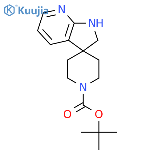 Tert-Butyl 1',2'-dihydrospiro[piperidine-4,3'-pyrrolo[2,3-b]pyridine]-1-carboxylate structure