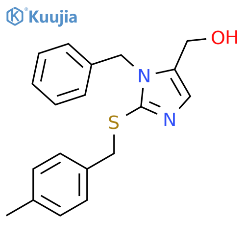(1-benzyl-2-{(4-methylphenyl)methylsulfanyl}-1H-imidazol-5-yl)methanol structure