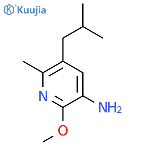 3-Pyridinamine, 2-methoxy-6-methyl-5-(2-methylpropyl)- structure