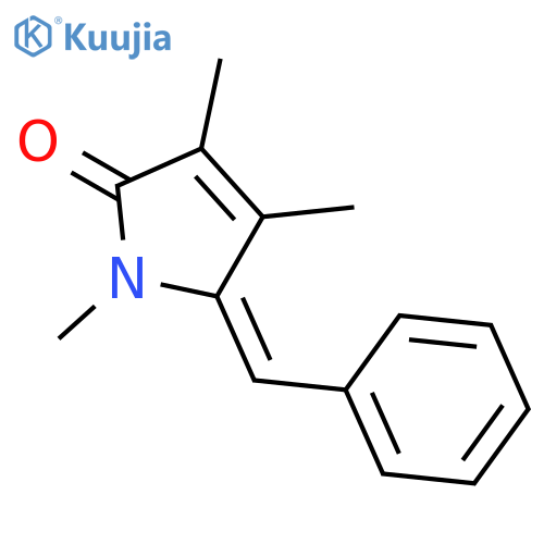 2H-Pyrrol-2-one, 1,5-dihydro-1,3,4-trimethyl-5-(phenylmethylene)-, (Z)- structure