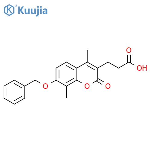 3-(7-(benzyloxy)-4,8-dimethyl-2-oxo-2H-chromen-3-yl)propanoic acid structure