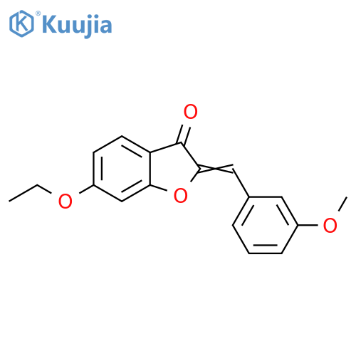 (2Z)-6-ethoxy-2-(3-methoxyphenyl)methylidene-2,3-dihydro-1-benzofuran-3-one structure