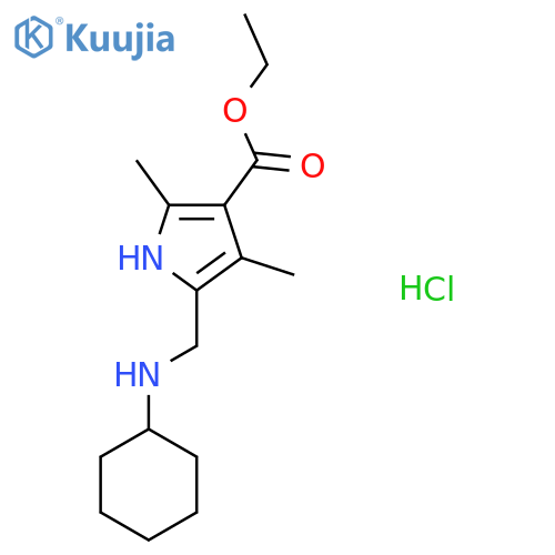 Ethyl 5-(Cyclohexylamino)methyl-2,4-dimethyl-1H-pyrrole-3-carboxylate Hydrochloride structure