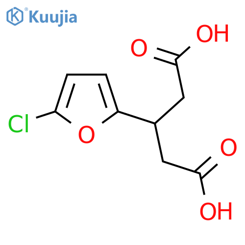 3-(5-Chlorofuran-2-yl)pentanedioic acid structure
