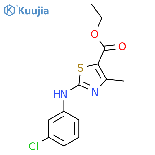 Ethyl 2-(3-chloroanilino)-4-methyl-1,3-thiazole-5-carboxylate structure