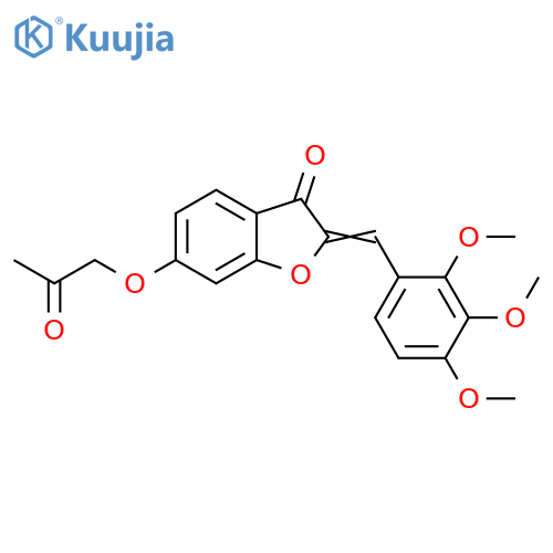 (2Z)-6-(2-oxopropoxy)-2-(2,3,4-trimethoxyphenyl)methylidene-2,3-dihydro-1-benzofuran-3-one structure