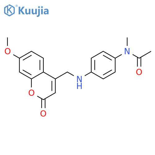 N-(4-{[(7-methoxy-2-oxo-2H-chromen-4-yl)methyl]amino}phenyl)-N-methylacetamide structure