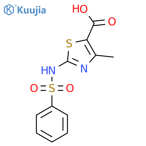 2-benzenesulfonamido-4-methyl-1,3-thiazole-5-carboxylic acid structure