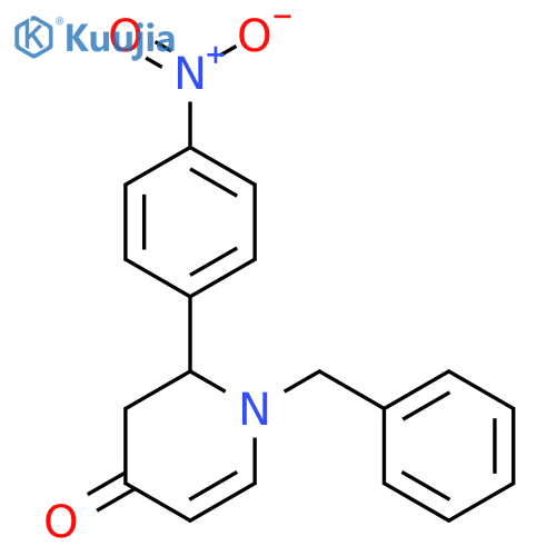 4(1H)-Pyridinone, 2,3-dihydro-2-(4-nitrophenyl)-1-(phenylmethyl)- structure