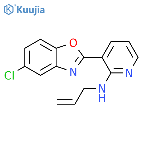 3-(5-chloro-1,3-benzoxazol-2-yl)-N-(prop-2-en-1-yl)pyridin-2-amine structure