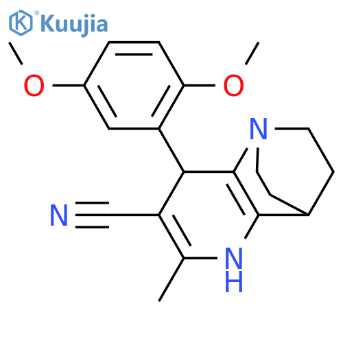 3-(2,5-DIMETHOXYPHENYL)-5-METHYL-1,6-DIAZATRICYCLO[6.2.2.0(2,7)]DODECA-2(7),4-DIENE-4-CARBONITRILE structure