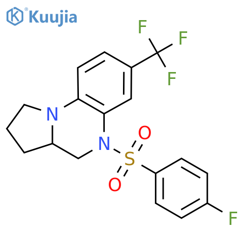 5-[(4-Fluorophenyl)sulfonyl]-7-(trifluoromethyl)-1,2,3,3a,4,5-hexahydropyrrolo[1,2-a]quinoxaline structure