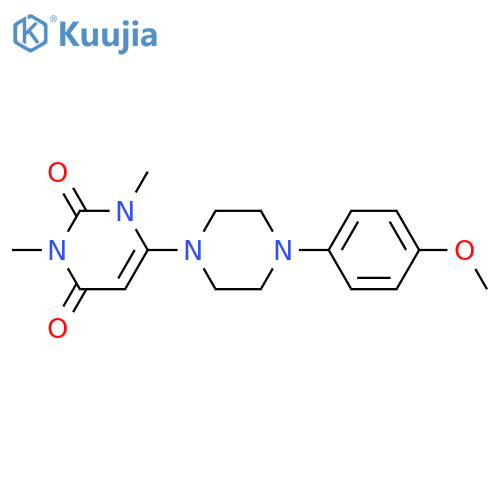 6-[4-(4-METHOXYPHENYL)PIPERAZINO]-1,3-DIMETHYL-2,4(1H,3H)-PYRIMIDINEDIONE structure
