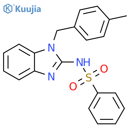 N-1-(4-Methylbenzyl)-1,3-dihydro-2H-1,3-benzimidazol-2-ylidenbenzenesulfonamide structure