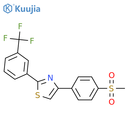 4-[4-(METHYLSULFONYL)PHENYL]-2-[3-(TRIFLUOROMETHYL)PHENYL]-1,3-THIAZOLE structure