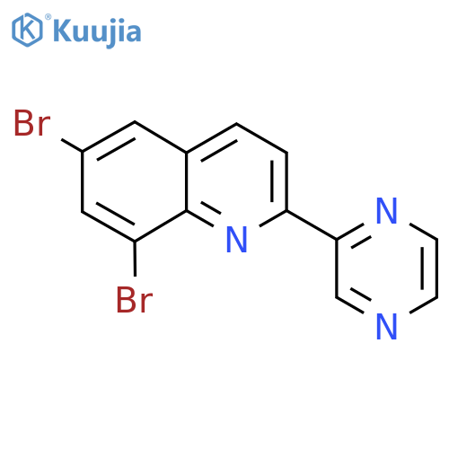6,8-Dibromo-2-(pyrazin-2-yl)quinoline structure