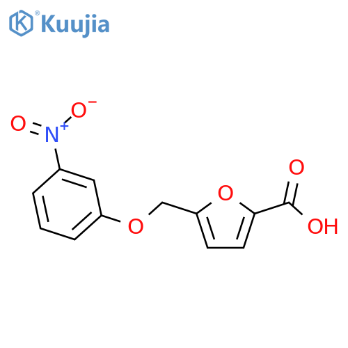 5-(3-nitrophenoxy)methylfuran-2-carboxylic acid structure