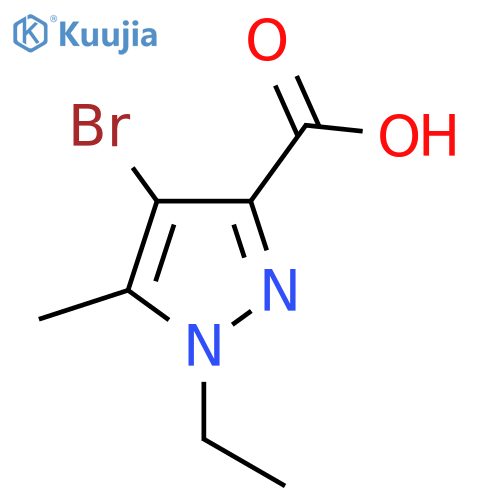 4-Bromo-1-ethyl-5-methyl-1H-pyrazole-3-carboxylic acid structure