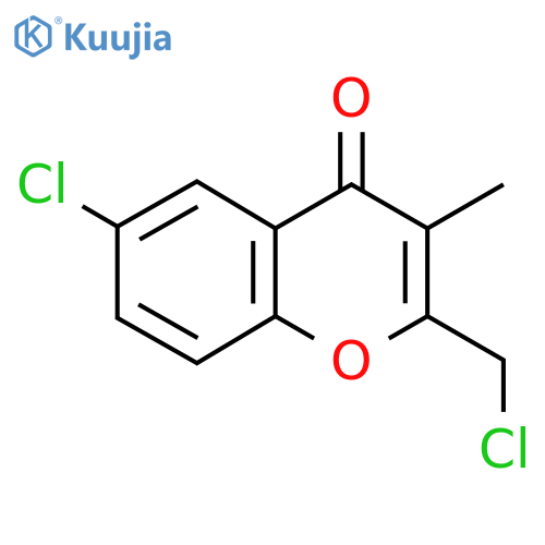 6-chloro-2-(chloromethyl)-3-methyl-4H-chromen-4-one structure