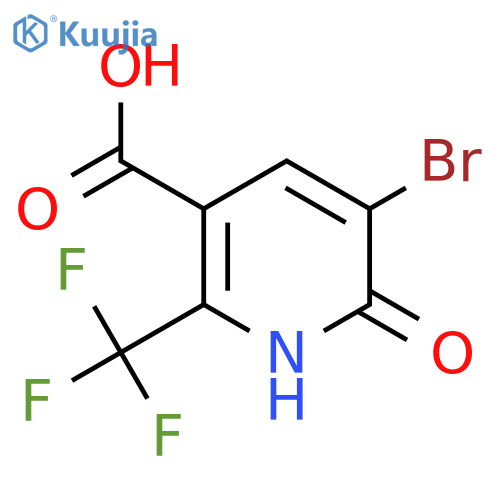 5-Bromo-6-oxo-2-(trifluoromethyl)-1,6-dihydropyridine-3-carboxylic acid structure