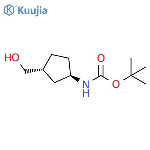 tert-butyl N-[trans-3-(hydroxymethyl)cyclopentyl]carbamate structure