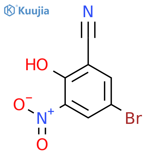 Benzonitrile, 5-bromo-2-hydroxy-3-nitro- structure